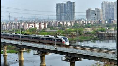 The entire RRTS network spans 82km between Delhi, Ghaziabad and Meerut, and it is likely to be ready by June 2025. (Shakib Ali/HT Photo) The entire RRTS network spans 82km between Delhi, Ghaziabad and Meerut, and it is likely to be ready by June 2025. (Shakib Ali/HT Photo)