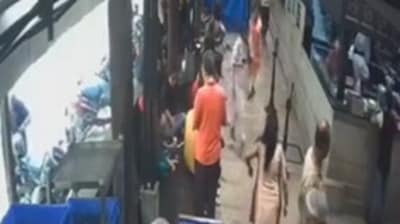 CCTV grab of Bengaluru's Rameshwaram cafe moments before explosion. (X/PTI) CCTV grab of Bengaluru's Rameshwaram cafe moments before explosion. (X/PTI)