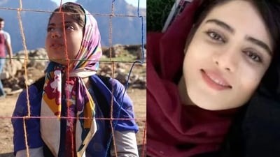 A still from The Blue Girl and Sahar Khodayari ( YouTube ScreenGrab and X) A still from The Blue Girl and Sahar Khodayari ( YouTube ScreenGrab and X)