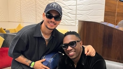 Bravo shared pics with Kishan and Nicholas Pooran (Instagram) Bravo shared pics with Kishan and Nicholas Pooran (Instagram)