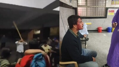The clash broke out over selection of election committee members at the School of Languages. The clash broke out over selection of election committee members at the School of Languages.