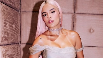 Karol G dressed for the Grammys. (Instagram / karolg) Karol G dressed for the Grammys. (Instagram / karolg)