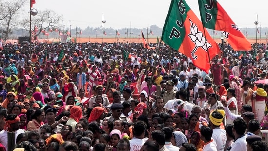 Prime Minister Narendra Modi, who is on a two-day visit to Jharkhand, West Bengal, and Bihar on March 1 and 2, on Friday held a roadshow in Dhanbad, Jharkhand.&nbsp;(PTI)