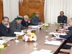 Himachal Pradesh chief minister Sukhvinder Singh Sukhu presides over a Cabinet Meeting in Shimla on Saturday. (ANI) Himachal Pradesh chief minister Sukhvinder Singh Sukhu presides over a Cabinet Meeting in Shimla on Saturday. (ANI)
