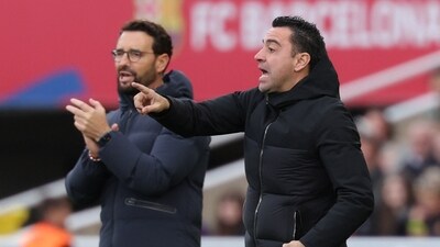 Barcelona's Spanish coach Xavi gestures on the sidelines (AFP) Barcelona's Spanish coach Xavi gestures on the sidelines (AFP)