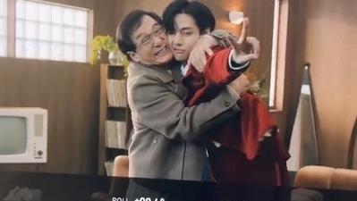 BTS V collaborates with Jackie Chan (X, THV instagram)