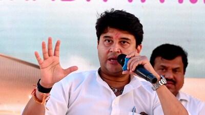 Union minister for Civil Aviation & Steel Jyotiraditya Scindia. (Bachchan Kumar/ HT PHOTO)