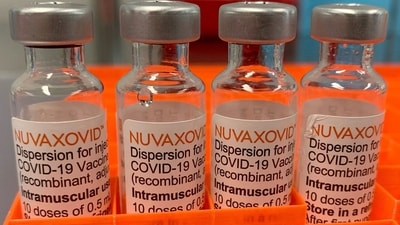 Four vials with the "Nuvaxovid" COVID-19 vaccine from Novavax. REUTERS/Frank Simon/File Photo (REUTERS)
