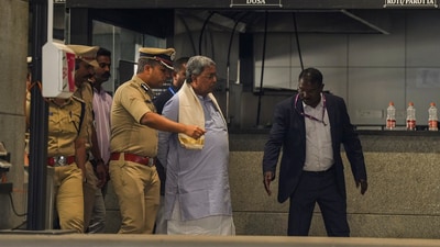 Karnataka Chief Minister Siddaramaiah visits the Rameshwaram Cafe blast site, in Bengaluru on Saturday. (PTI) Karnataka Chief Minister Siddaramaiah visits the Rameshwaram Cafe blast site, in Bengaluru on Saturday. (PTI)