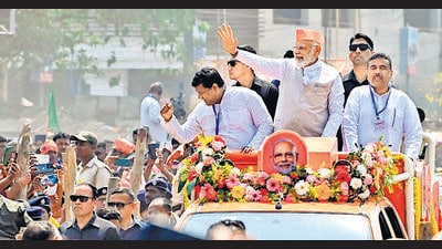 Prime Minister Narendra Modi at a public rally in Nadia on Saturday. (ANI) Prime Minister Narendra Modi at a public rally in Nadia on Saturday. (ANI)