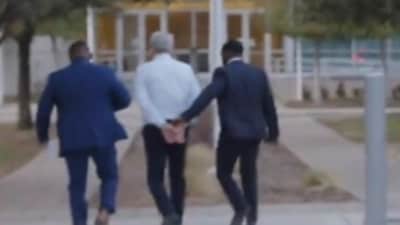 Blaze Media Investigative Journalist Steve Baker (middle) has been taken into FBI custody for his January 6 reporting. (X@BlazeMedia) Blaze Media Investigative Journalist Steve Baker (middle) has been taken into FBI custody for his January 6 reporting. (X@BlazeMedia)