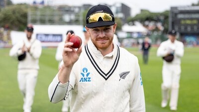 New Zealand's Glenn Phillips celebrates his five wickets. (AFP) New Zealand's Glenn Phillips celebrates his five wickets. (AFP)