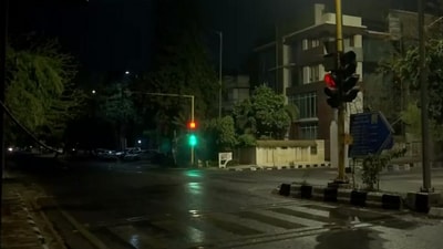 Delhi rainfall: Visuals from the Greater Kailash area. (ANI)