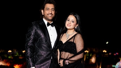 Cricketer MS Dhoni with his wife Sakshi Dhoni. On Wednesday, the Ambani family organized a community food service for 51,000 people living in nearby villages. Cricketer MS Dhoni with his wife Sakshi Dhoni. On Wednesday, the Ambani family organized a community food service for 51,000 people living in nearby villages. 