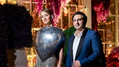 Natasha Poonawalla pulls off a bold look as she joined husband Adar Poonawalla at the party. Adar is the chairman for Serum Institute of India. Natasha Poonawalla pulls off a bold look as she joined husband Adar Poonawalla at the party. Adar is the chairman for Serum Institute of India.