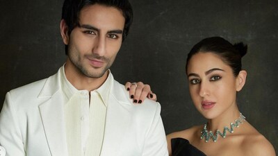Ibrahim also looked dashing in his white suit. A doppleganger of his father, he is often called an even more handsome version of Saif by fans online. Ibrahim also looked dashing in his white suit. A doppleganger of his father, he is often called an even more handsome version of Saif by fans online.