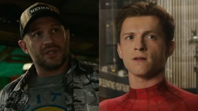 Eddie/Venom's (Tom Hardy) connection with the MCU was established in post-credits scenes of the 2021 films - Venom: Let There Be Carnage and Spider-Man: No Way Home. (Sony, Marvel) Eddie/Venom's (Tom Hardy) connection with the MCU was established in post-credits scenes of the 2021 films - Venom: Let There Be Carnage and Spider-Man: No Way Home. (Sony, Marvel)