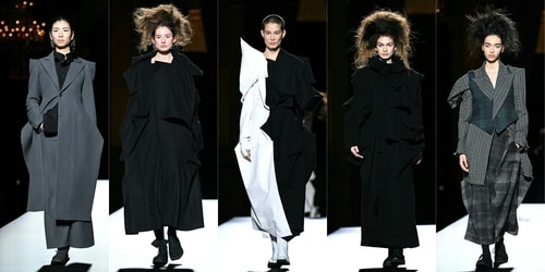 This combination of pictures created on March 1, 2024 shows models presenting creations by Yohji Yamamoto for the Women Ready-to-wear Fall-Winter 2024/2025 collection as part of the Paris Fashion Week. (Photo by Bertrand GUAY / AFP) This combination of pictures created on March 1, 2024 shows models presenting creations by Yohji Yamamoto for the Women Ready-to-wear Fall-Winter 2024/2025 collection as part of the Paris Fashion Week. (Photo by Bertrand GUAY / AFP)