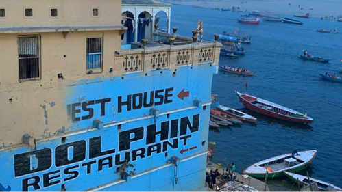 Dolphin restaurant, Benaras (Author) Dolphin restaurant, Benaras (Author)