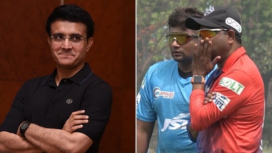 Sourav Ganguly explains Sarfaraz Khan's DC release. (Getty-Screengrab)