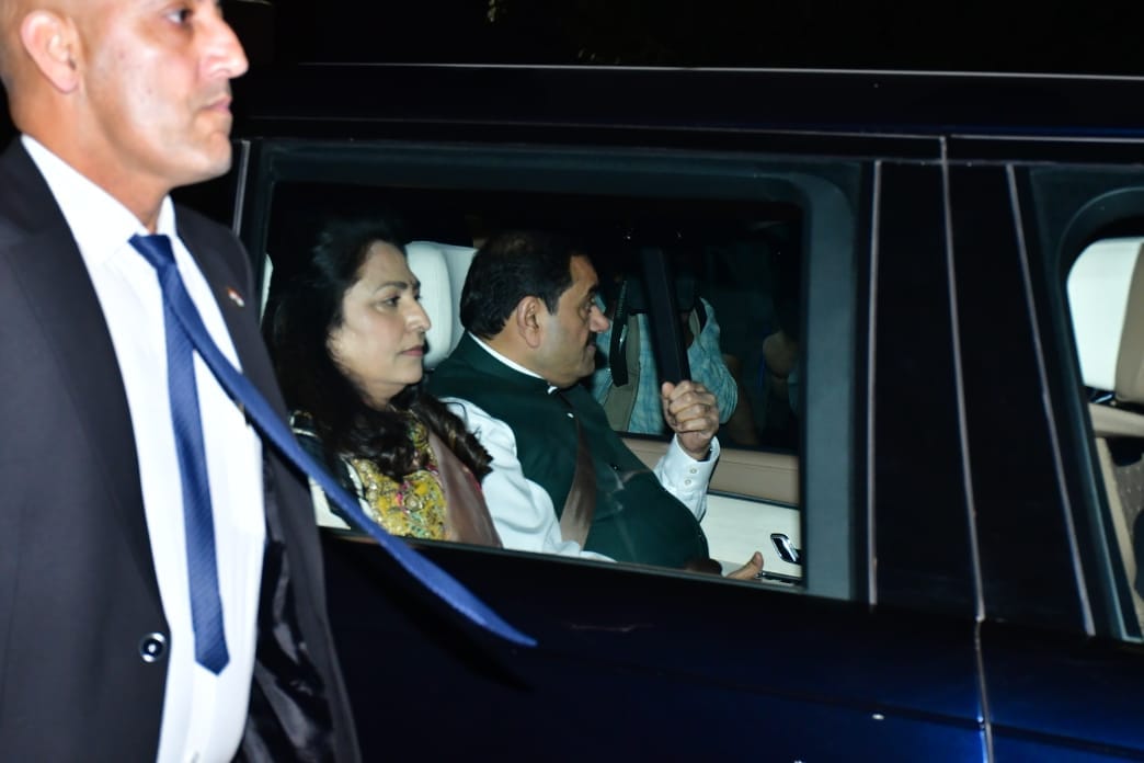 Gautam Adani with wife Priti Adani in Jamnagar.