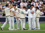 Australian players celebrate New Zealand's Kane Williamson being caught during day three of the 1st International cricket Test match between New Zealand and Australia at the Basin Reserve in Wellington on March 2 Australian players celebrate New Zealand's Kane Williamson being caught during day three of the 1st International cricket Test match between New Zealand and Australia at the Basin Reserve in Wellington on March 2