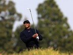 Tiger Woods of the United States plays a shot on the fifth hole during the second round of The Genesis Invitational. Tiger Woods of the United States plays a shot on the fifth hole during the second round of The Genesis Invitational.