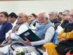 PM Modi with his council of ministers. PM Modi with his council of ministers.