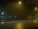 Rain lashes parts of Delhi's Pant Marg. Rain lashes parts of Delhi's Pant Marg.