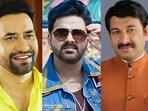 Bhojpuri stars Dinesh Lal Yadav, Pawan Singh, Manoj Tiwari and Ravi Kishan(File)
