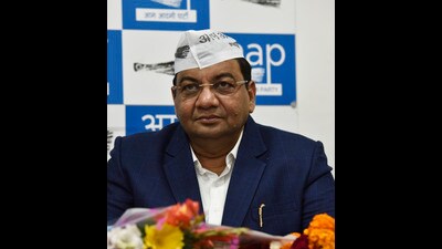 Aam Aadmi Party’s Haryana chief Sushil Gupta on Sunday exuded confidence that the AAP-Congress combine will win all the 10 Lok Sabha seats in the state. (HT File)