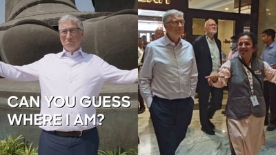 Bill Gates visited the world's tallest statue, Statue of Unity, in Gujarat on March 2. (Instagram/@thisisbillgates) Bill Gates visited the world's tallest statue, Statue of Unity, in Gujarat on March 2. (Instagram/@thisisbillgates)