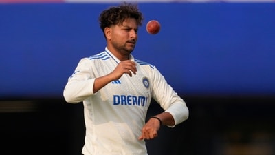 India's Kuldeep Yadav prepares to bowl (AP) India's Kuldeep Yadav prepares to bowl (AP)