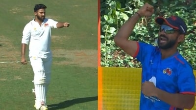 Shardul Thakur's eye-catching celebration after maiden First-Class century; Rahane pumped up Shardul Thakur's eye-catching celebration after maiden First-Class century; Rahane pumped up