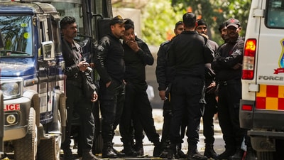 NSG commandoes at the Rameshwaram cafe blast site, in Bengaluru on Saturday. (PTI) NSG commandoes at the Rameshwaram cafe blast site, in Bengaluru on Saturday. (PTI)