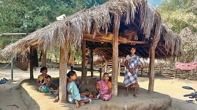 Puvarti, on the border of Sukma and Bijapur districts of Bastar range in Chhattisgarh, where 47-year-old Mandavi Hidma was born (HT Photo) Puvarti, on the border of Sukma and Bijapur districts of Bastar range in Chhattisgarh, where 47-year-old Mandavi Hidma was born (HT Photo)