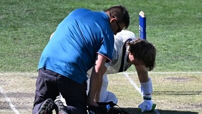 Australian batter Will Pucovski suffered a nasty blow on his head (Getty Images)