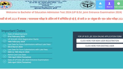 UP BEd JEE 2024 registration without late fee ends today (bujhansi.ac.in, screenshot) UP BEd JEE 2024 registration without late fee ends today (bujhansi.ac.in, screenshot)