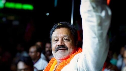 Suresh Gopi at a recent political event (Photo from X) Suresh Gopi at a recent political event (Photo from X)