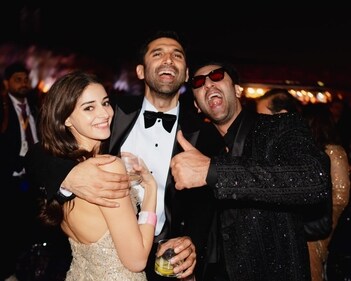 Ananya Panday, Aditya Roy Kapur and Ranbir Kapoor at the Ambani bash Ananya Panday, Aditya Roy Kapur and Ranbir Kapoor at the Ambani bash