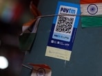 Paytm Crisis: A QR code for the Paytm digital payment system at a store in Mumbai, India.