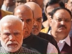 PM Narendra Modi, defence minister Rajnath Singh, home minister Amit Shah, BJP national president JP Nadda and Union minister Piyush Goyal.