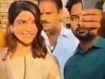Fans were thrilled to spot Samantha Ruth Prabhu at a temple on Monday Fans were thrilled to spot Samantha Ruth Prabhu at a temple on Monday