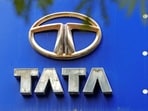 File photo of a Tata Motors logo installed at one of its showroom is pictured in Mumbai.