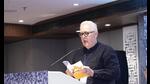 Cuban poet Victor Rodriguez Nunez reading out his work at the Mumbai Poetry Festival 2024 (Courtesy the Mumbai Poetry Festival)
