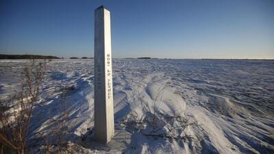 A border marker between the United States and Canada just outside of Emerson in Manitoba. (AP File Photo) A border marker between the United States and Canada just outside of Emerson in Manitoba. (AP File Photo)