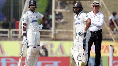 India's Yashasvi Jaiswal and Rohit Sharma during fourth Test match against England (REUTERS)