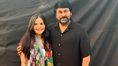 Ramya Pasupuleti and Chiranjeevi on the sets of Vishwambhara (Instagram) Ramya Pasupuleti and Chiranjeevi on the sets of Vishwambhara (Instagram)