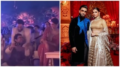 Ranveer Singh, Aamir Khan, Deepika Padukone were seen together on Sunday at Anant Ambani and Radhika Merchant's pre-wedding festivities. Ranveer Singh, Aamir Khan, Deepika Padukone were seen together on Sunday at Anant Ambani and Radhika Merchant's pre-wedding festivities.