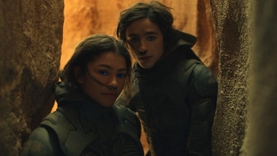 Dune Part Two box office collection day 2: Zendaya and Timothee Chalamet in a still from the film Dune Part Two box office collection day 2: Zendaya and Timothee Chalamet in a still from the film